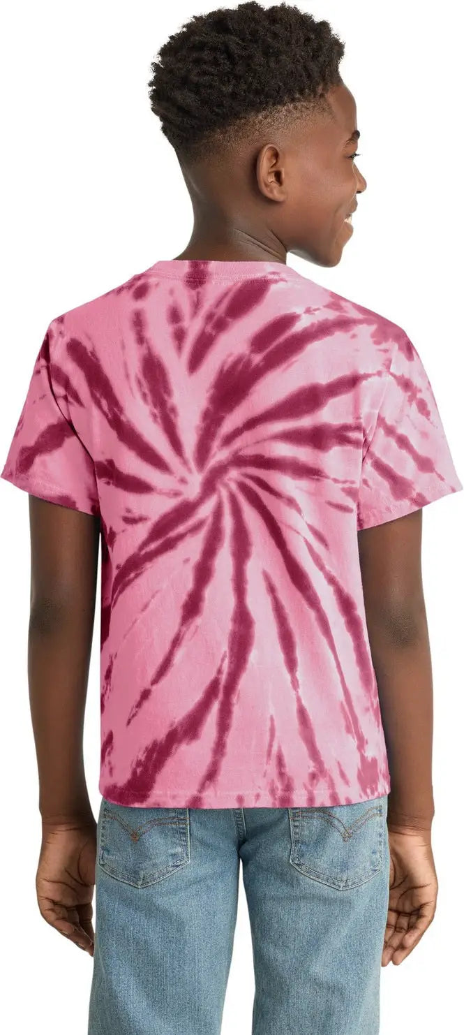 Port & Company Pc147y co Youth Tie-dye Tee - Maroon