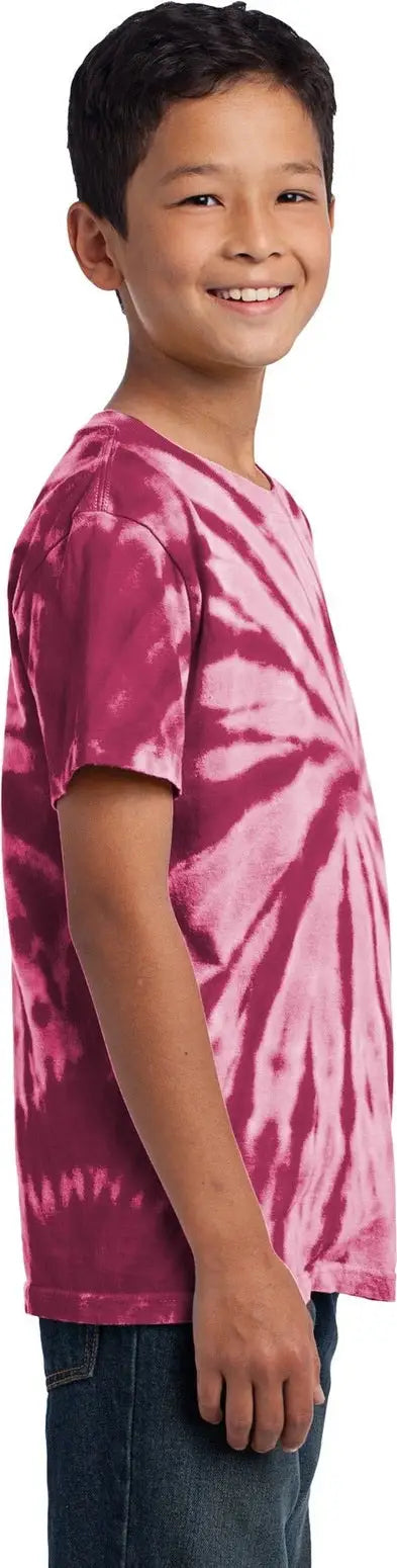 Port & Company Pc147y co Youth Tie-dye Tee - Maroon