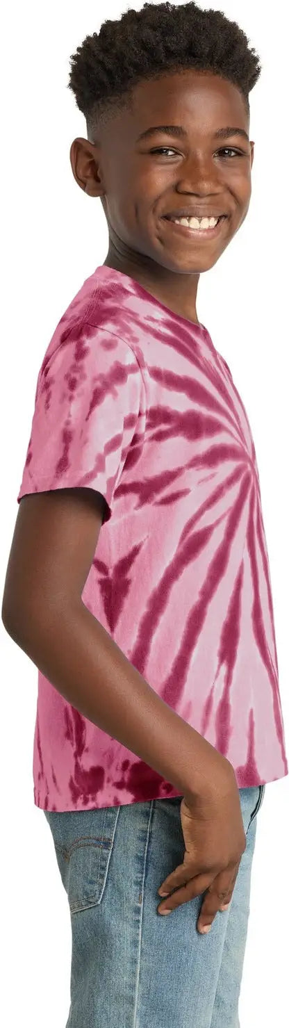 Port & Company Pc147y co Youth Tie-dye Tee - Maroon