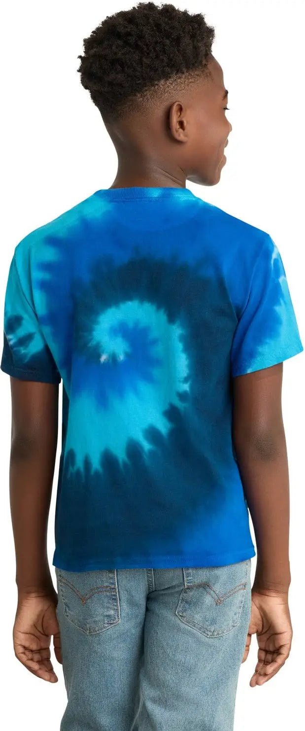Port & Company Pc147y co Youth Tie-dye Tee - Ocean Rainbow