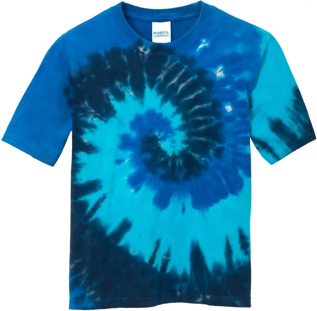 Port & Company Pc147y co Youth Tie-dye Tee - Ocean Rainbow
