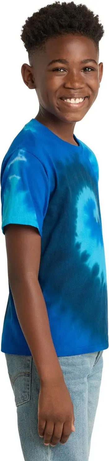 Port & Company Pc147y co Youth Tie-dye Tee - Ocean Rainbow