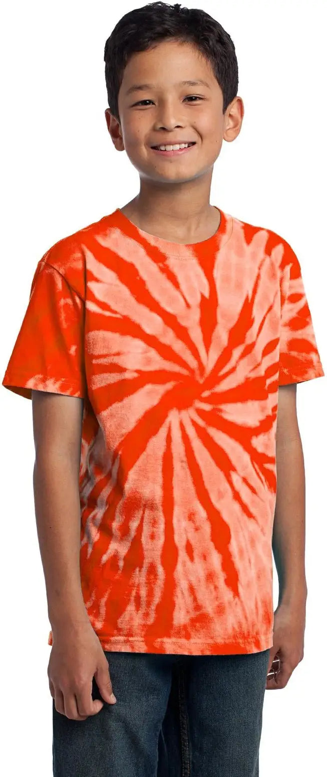 Port & Company Pc147y co Youth Tie-dye Tee - Orange