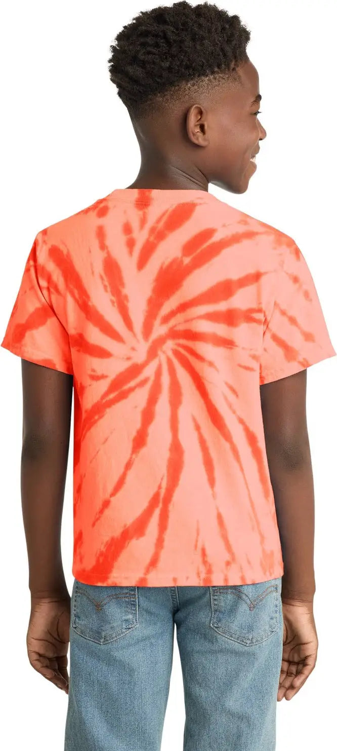 Port & Company Pc147y co Youth Tie-dye Tee - Orange