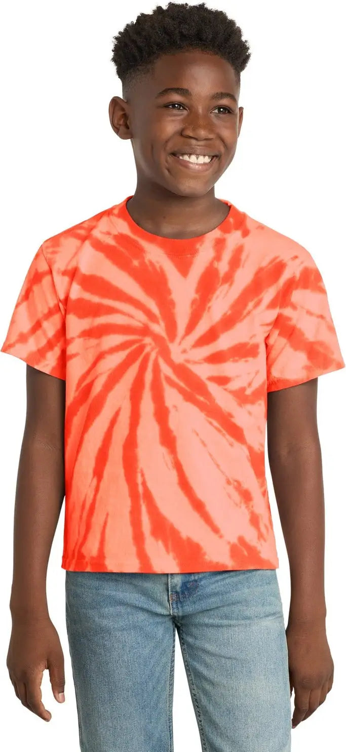Port & Company Pc147y co Youth Tie-dye Tee - Orange