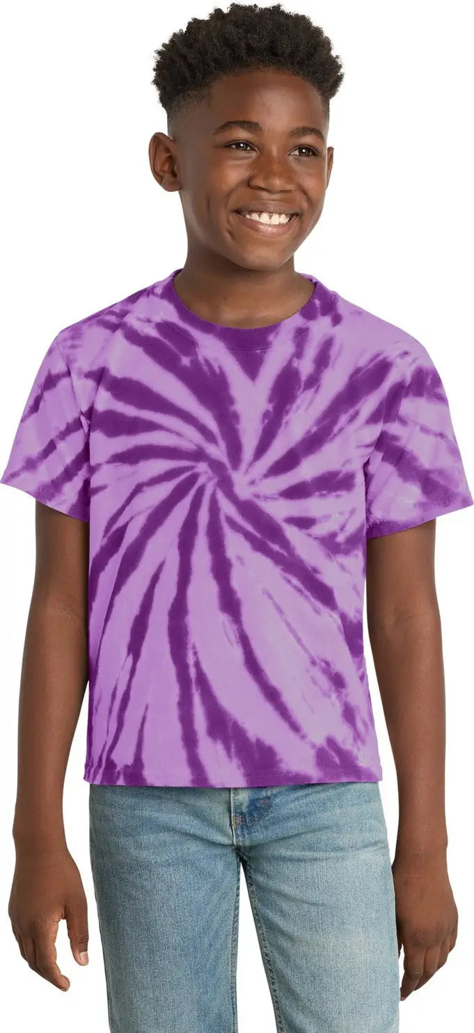 Port & Company Pc147y co Youth Tie-dye Tee - Purple