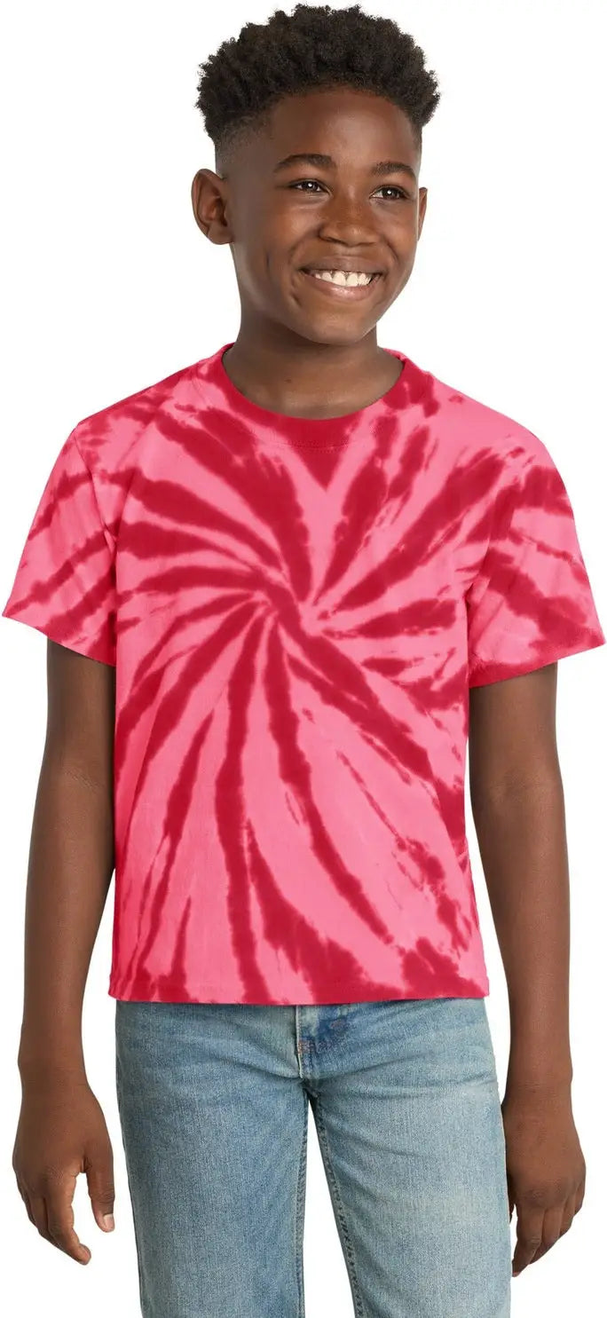 Port & Company Pc147y co Youth Tie-dye Tee - Red