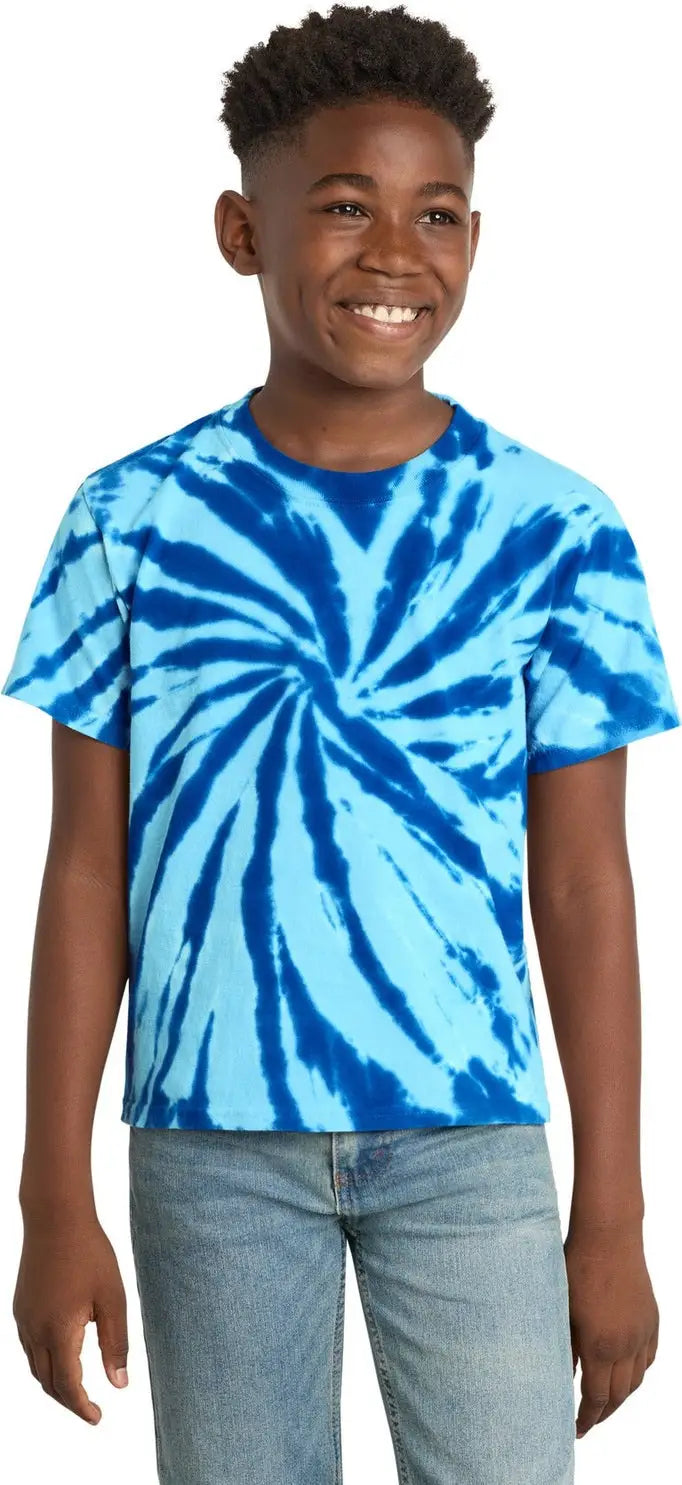 Port & Company Pc147y co Youth Tie-dye Tee - Royal