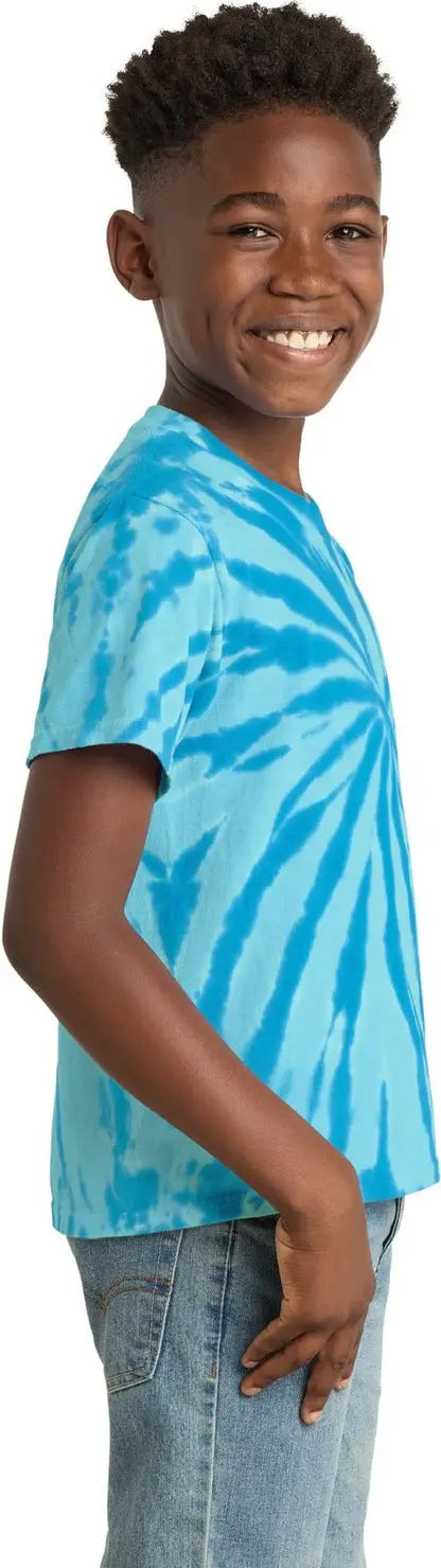 Port & Company Pc147y co Youth Tie-dye Tee - Turquoise