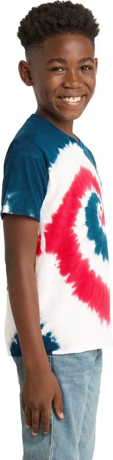 Port & Company Pc147y co Youth Tie-dye Tee - Usa Rainbow