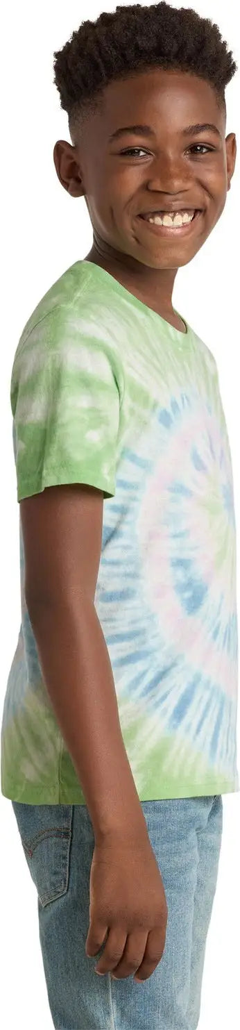 Port & Company Pc147y co Youth Tie-dye Tee - Watercolor Spiral