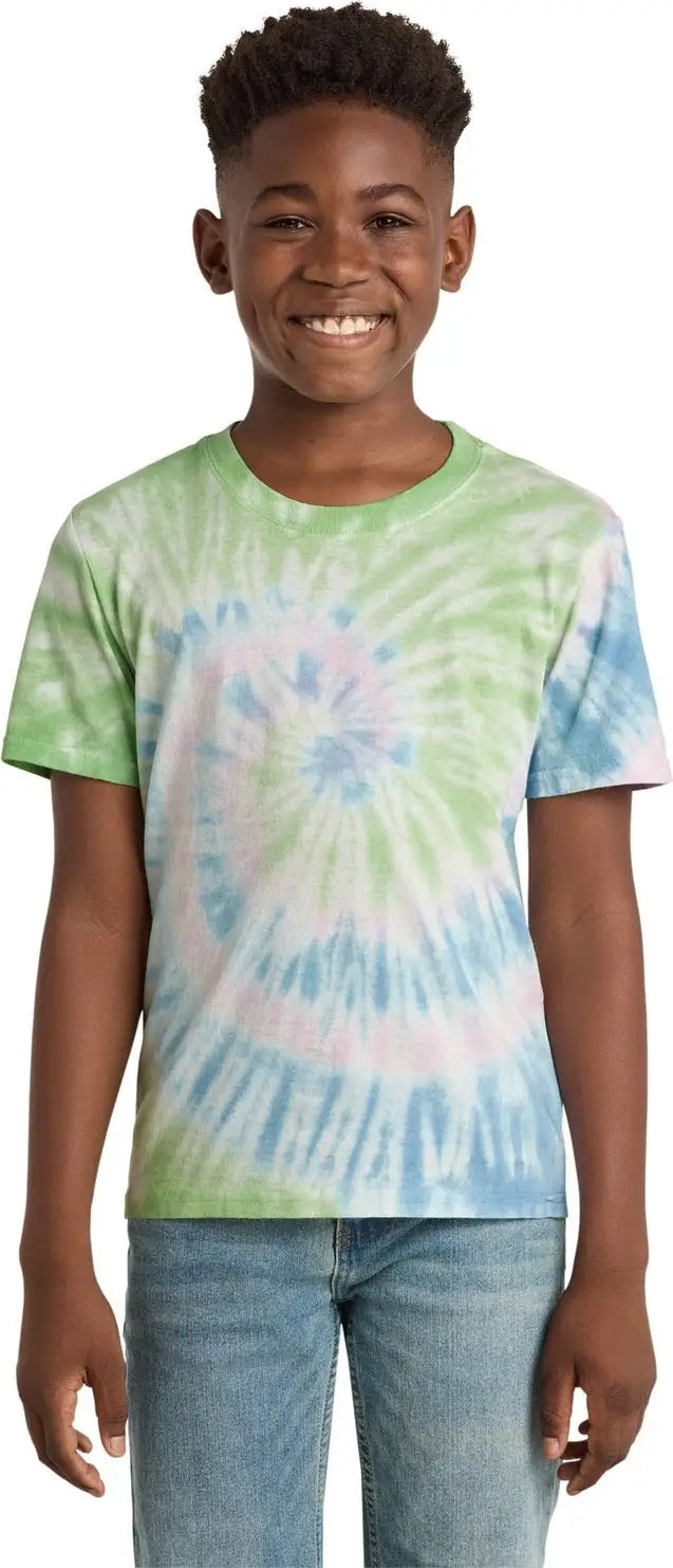 Port & Company Pc147y co Youth Tie-dye Tee - Watercolor Spiral
