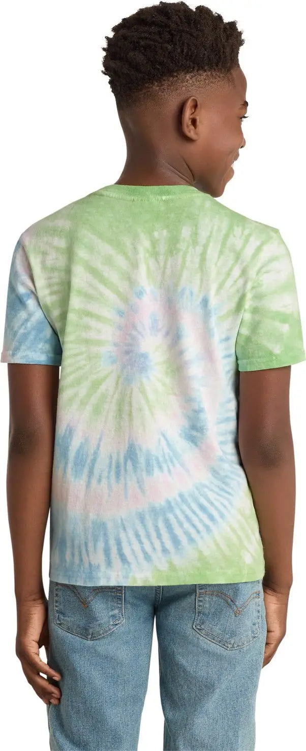 Port & Company Pc147y co Youth Tie-dye Tee - Watercolor Spiral