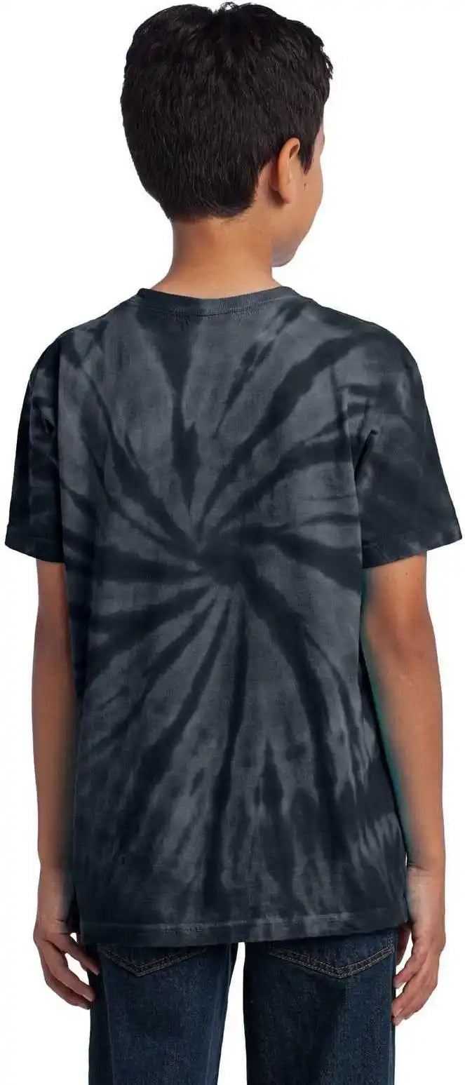 Port &amp; Company Pc147y Youth Tie Dye Tee Black