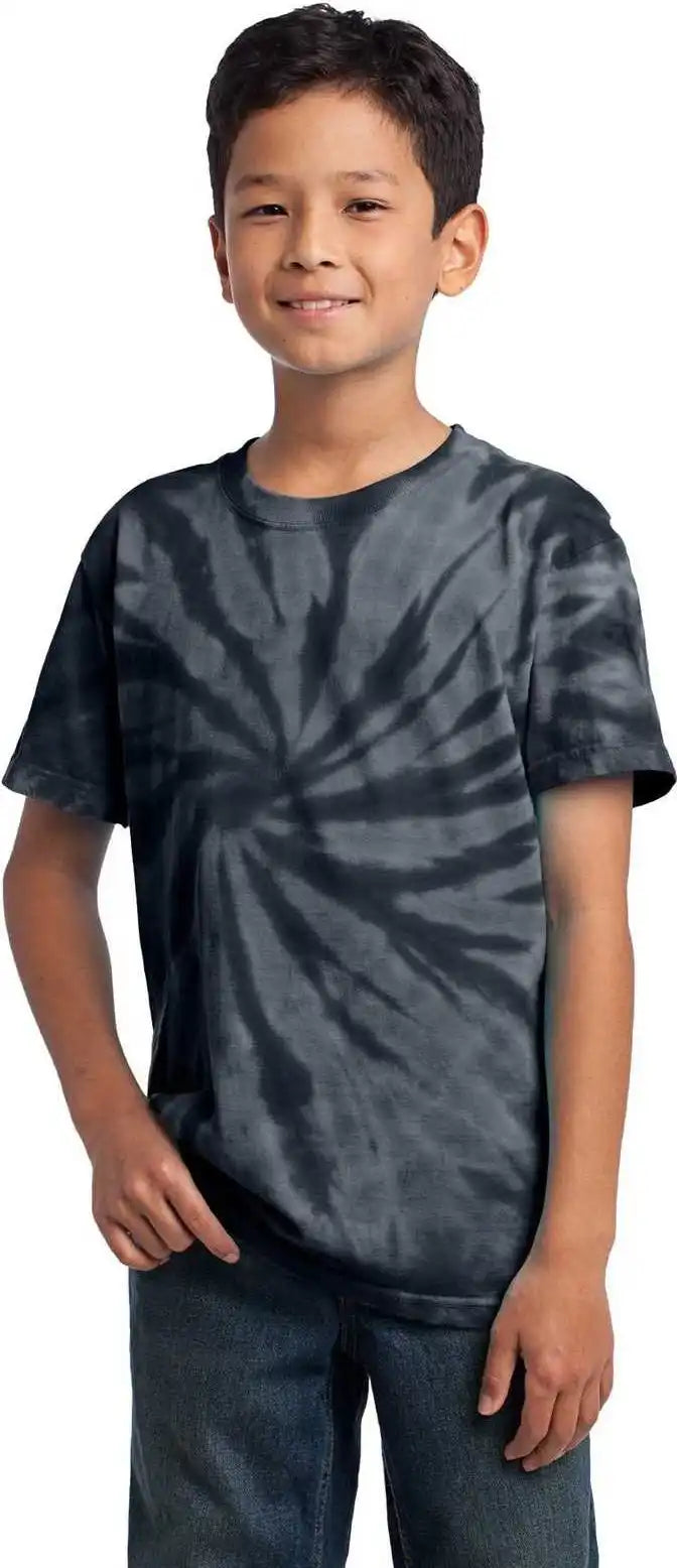 Port & Company Pc147y Youth Tie Dye Tee Black