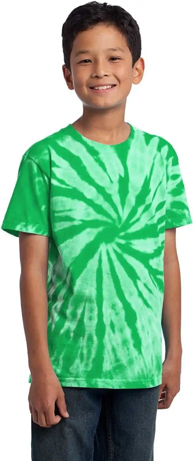 Port &amp; Company Pc147y Youth Tie Dye Tee Kelly