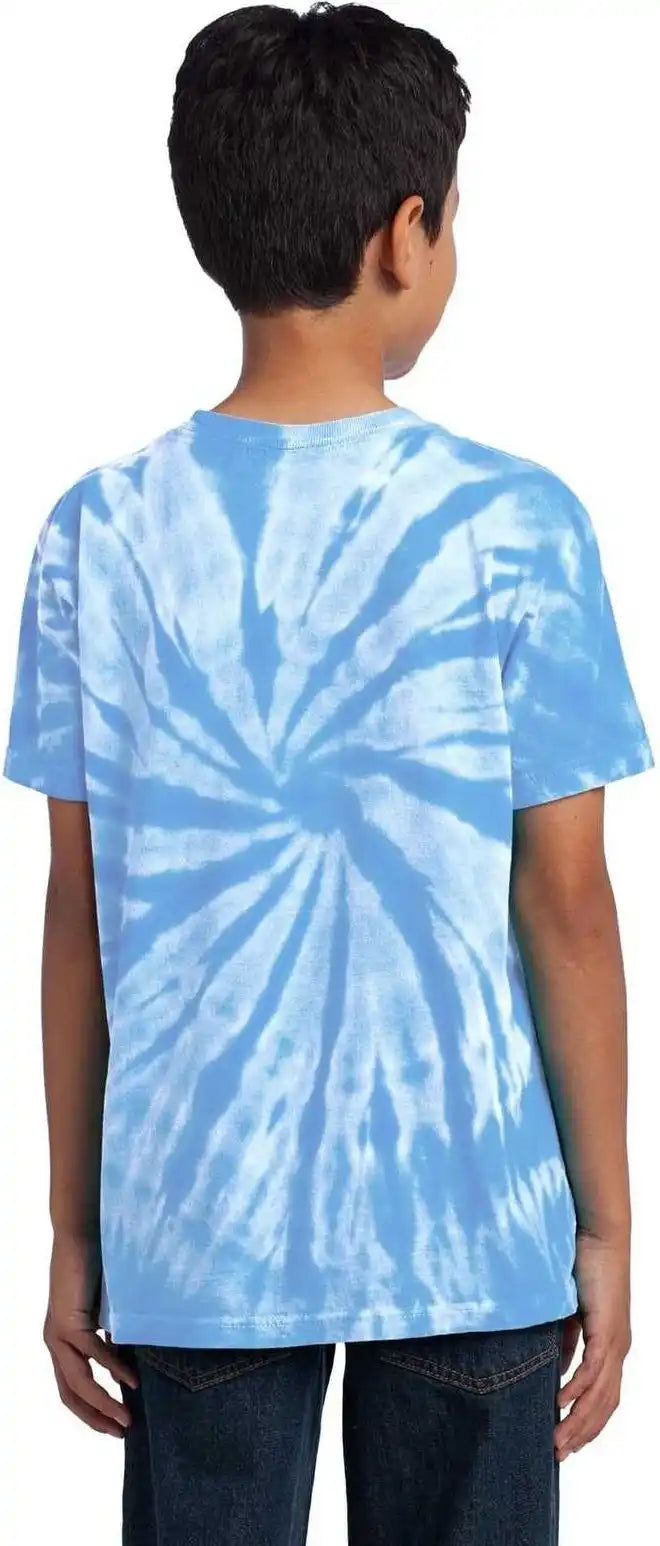 Port & Company Pc147y Youth Tie Dye Tee Light Blue