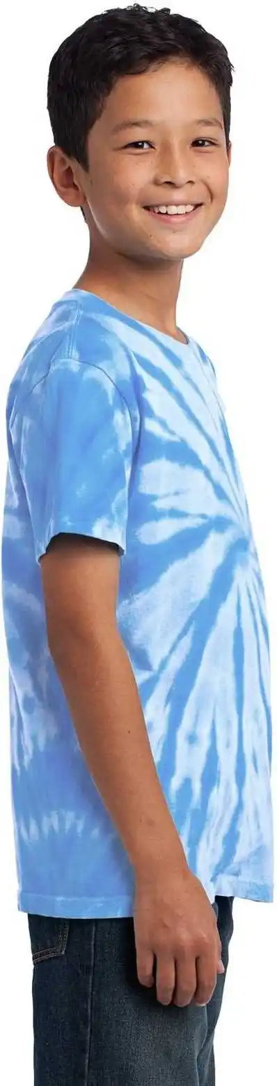 Port & Company Pc147y Youth Tie Dye Tee Light Blue
