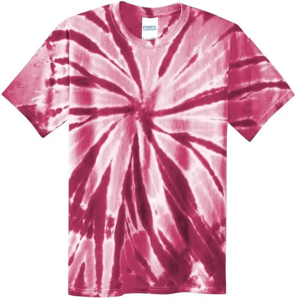 Port & Company Pc147y Youth Tie-dye Tee - Maroon