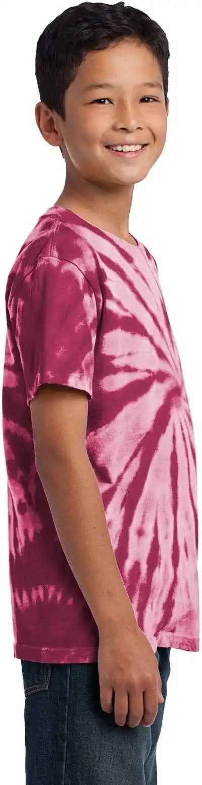 Port & Company Pc147y Youth Tie-dye Tee - Maroon