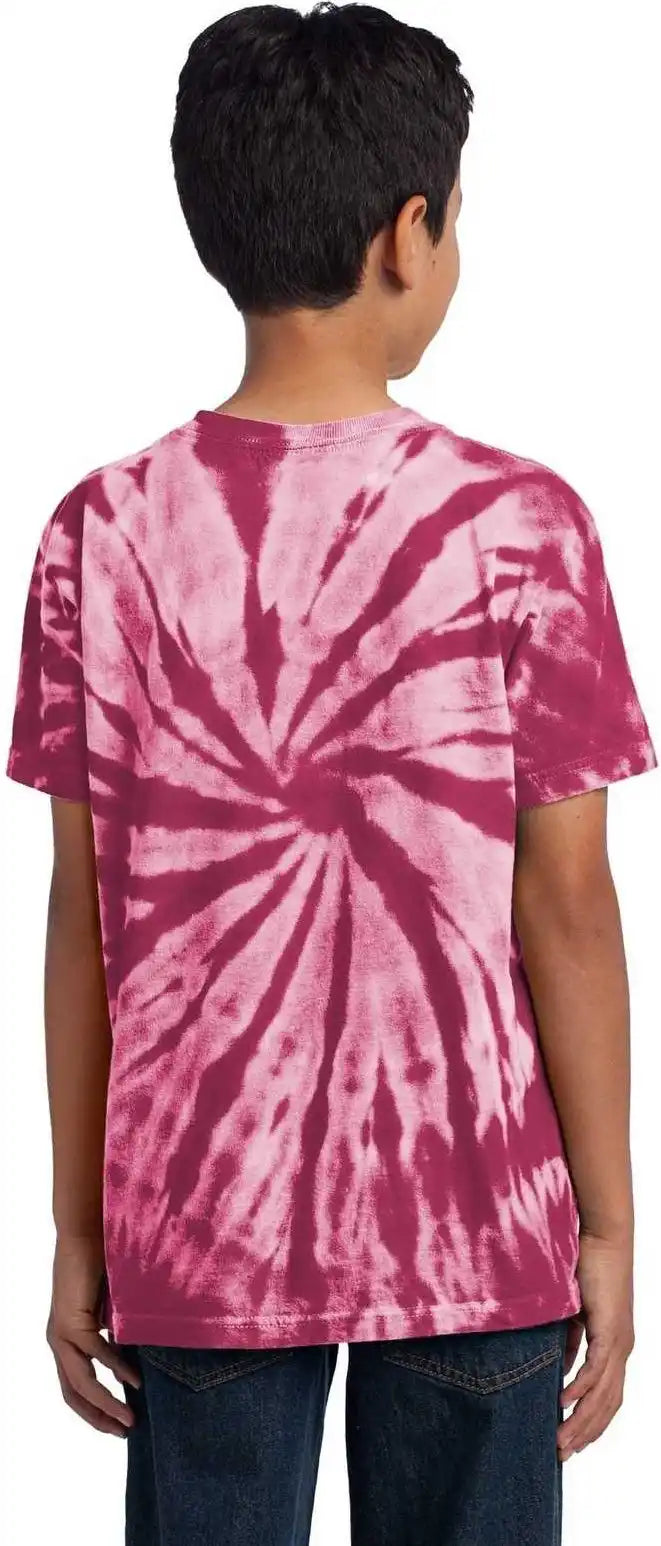 Port & Company Pc147y Youth Tie-dye Tee - Maroon