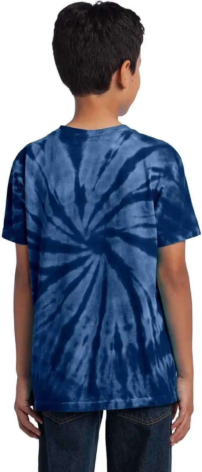 Port & Company Pc147y Youth Tie Dye Tee Navy