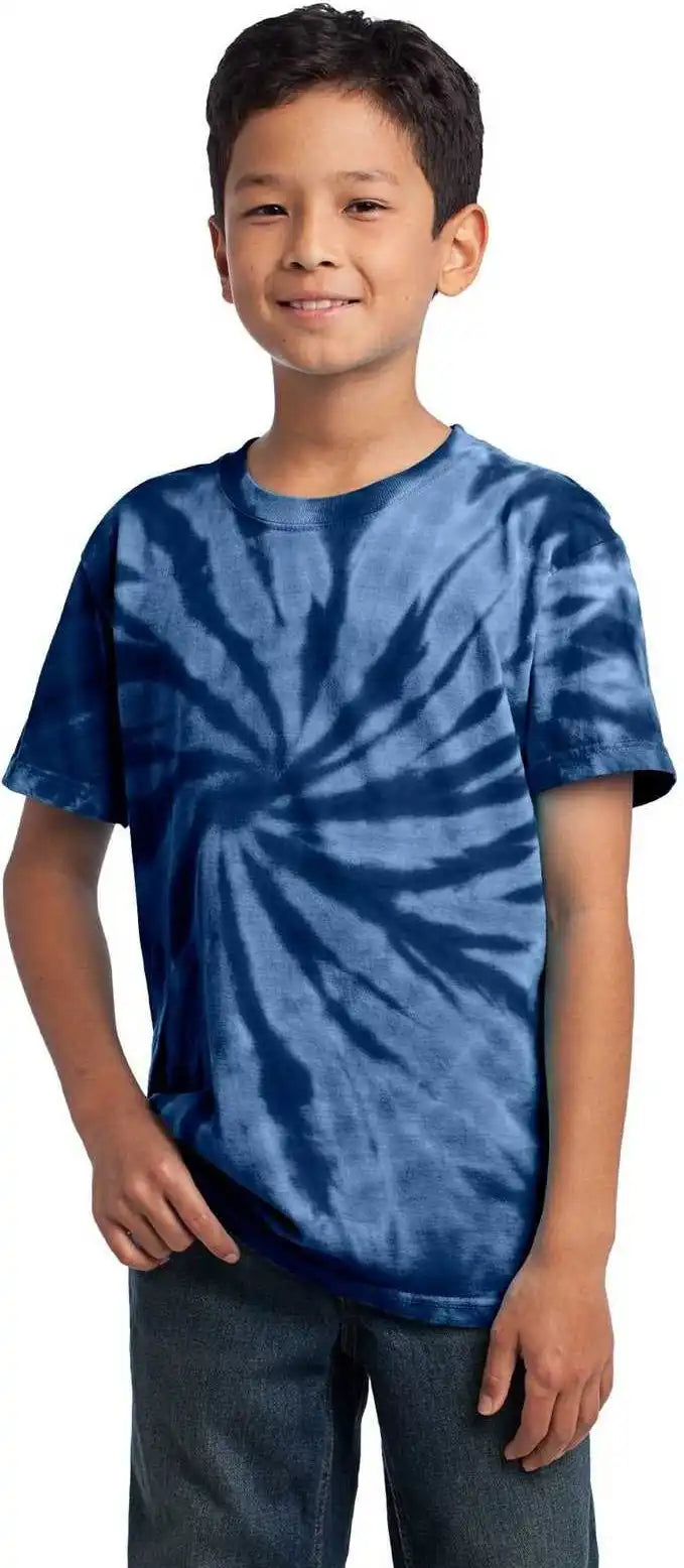 Port & Company Pc147y Youth Tie Dye Tee Navy