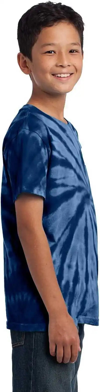Port & Company Pc147y Youth Tie-dye Tee - Navy