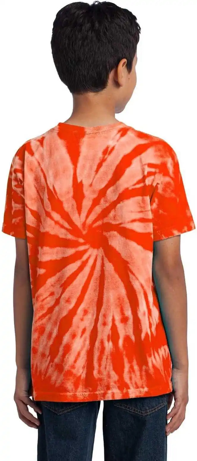 Port &amp; Company Pc147y Youth Tie Dye Tee Orange