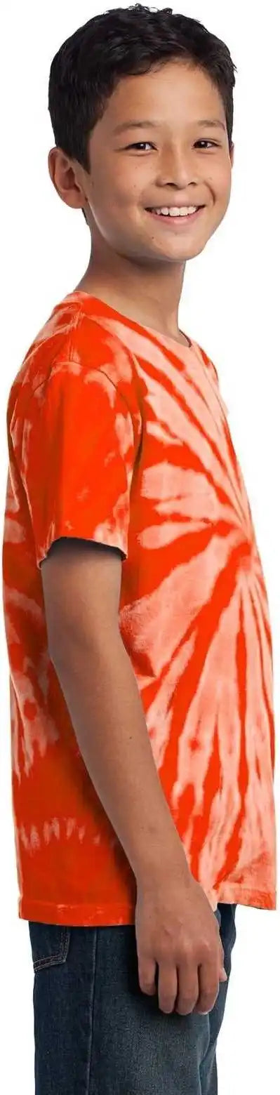 Port &amp; Company Pc147y Youth Tie Dye Tee Orange