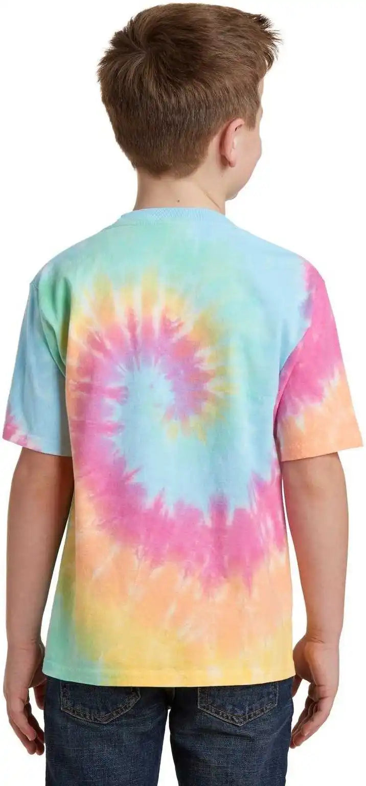 Port & Company Pc147y Youth Tie-dye Tee - Pastel Rainbow