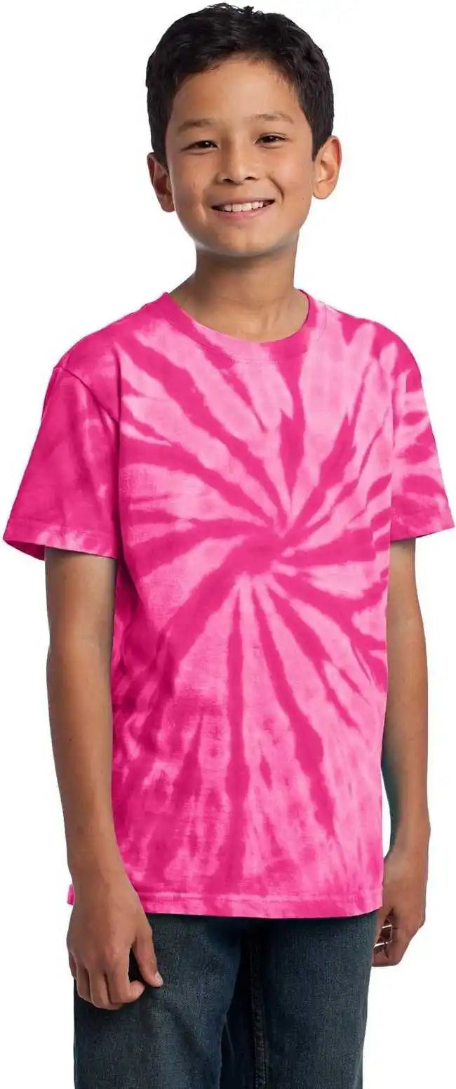 Port & Company Pc147y Youth Tie-dye Tee - Pink