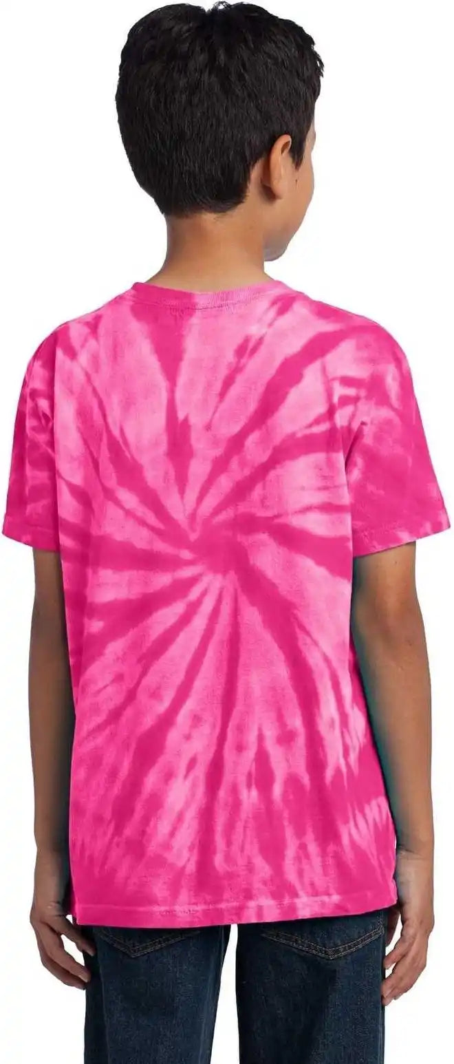 Port & Company Pc147y Youth Tie-dye Tee - Pink