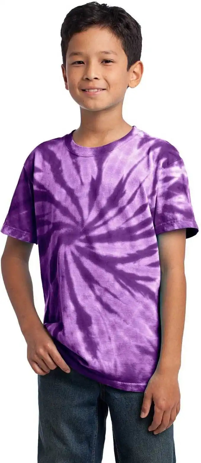 Port & Company Pc147y Youth Tie Dye Tee Purple