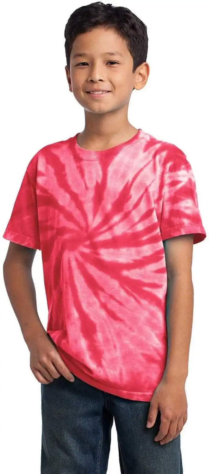 Port & Company Pc147y Youth Tie Dye Tee Red