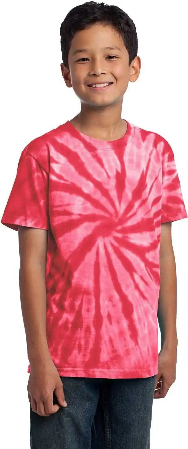Port &amp; Company Pc147y Youth Tie-dye Tee - Red