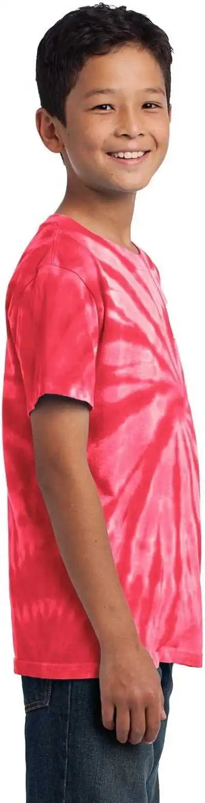 Port &amp; Company Pc147y Youth Tie-dye Tee - Red