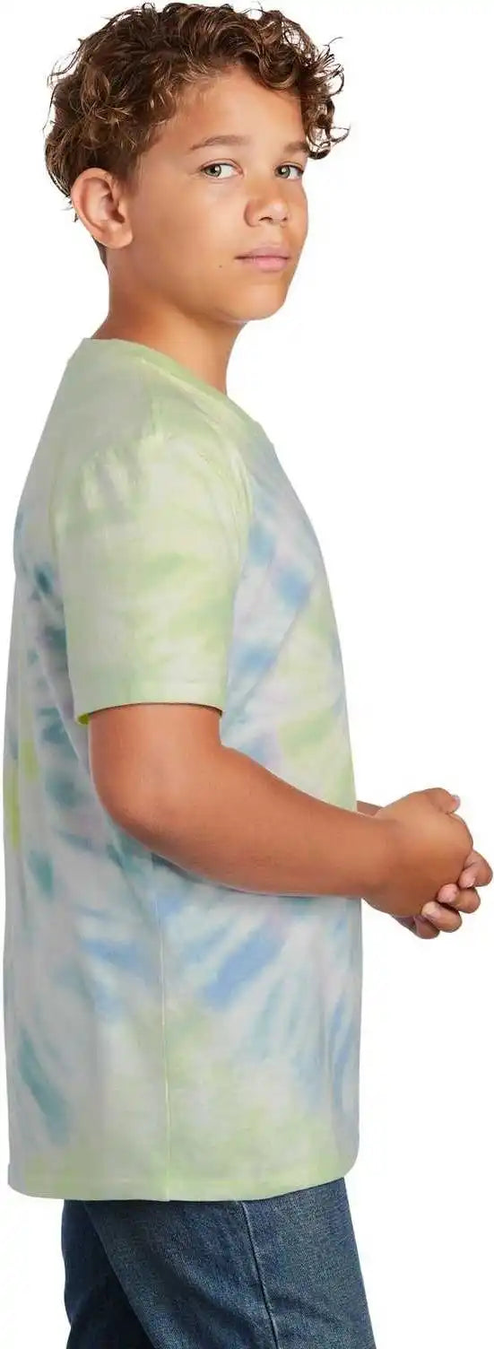 Port &amp; Company Pc147y Youth Tie Dye Tee Watercolor Spiral