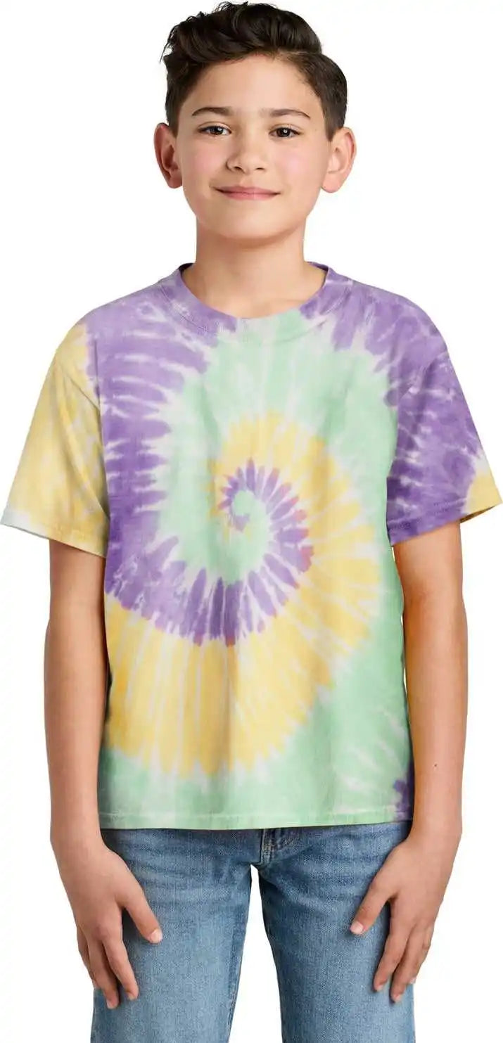 Port & Company Pc147y Youth Tiedye Tee Mintrnbw