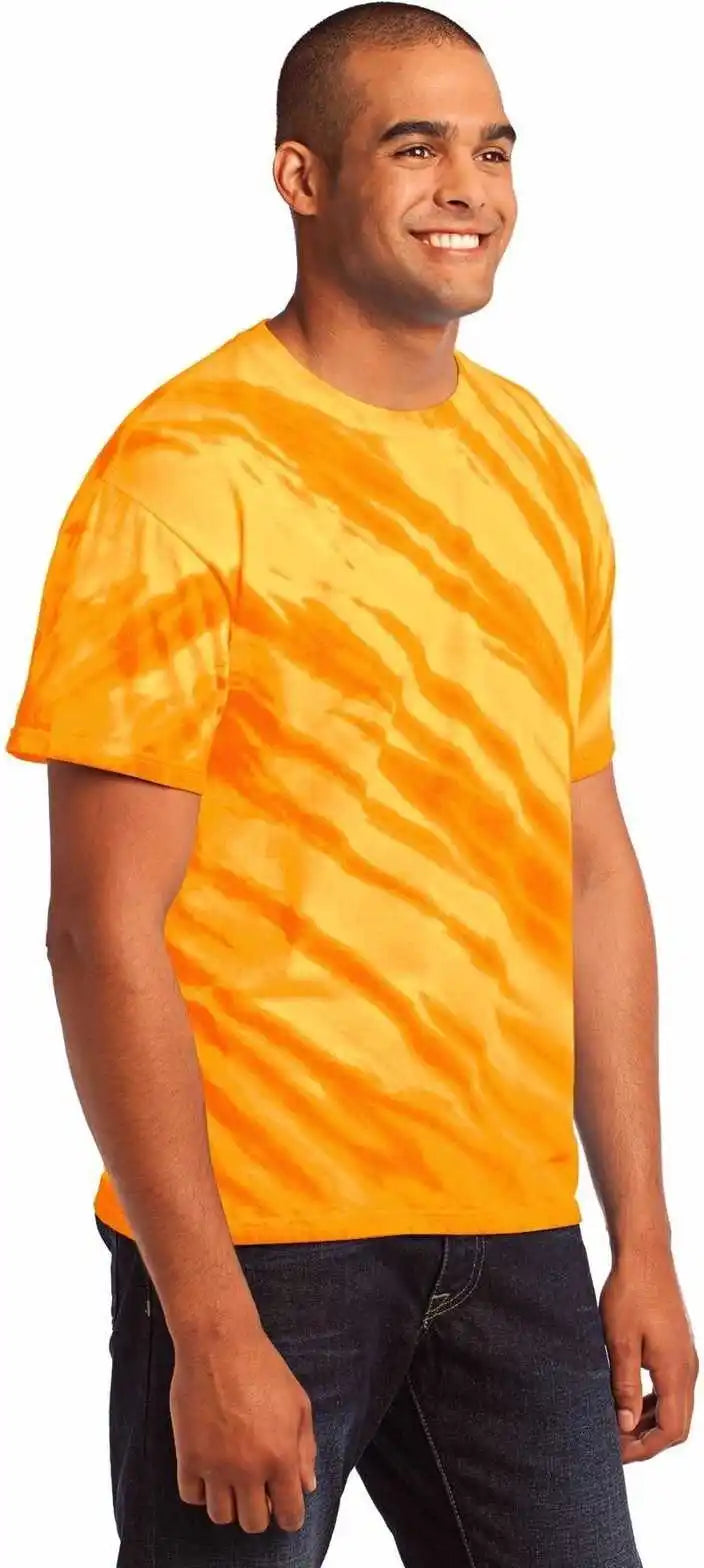 Port &amp; Company Pc148 Tiger Stripe Tie Dye Tee Gold
