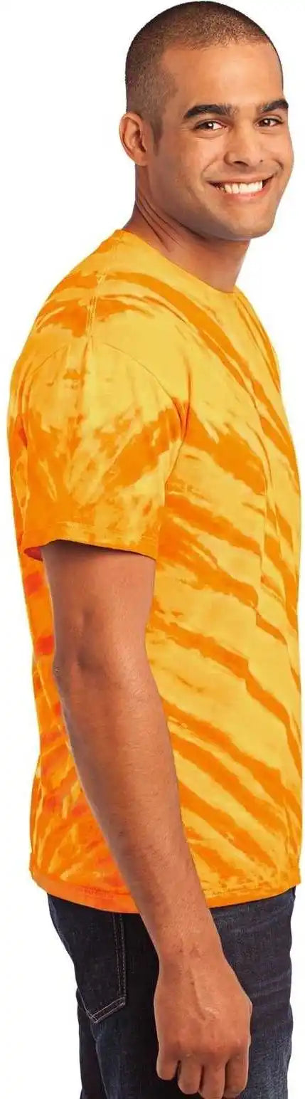 Port &amp; Company Pc148 Tiger Stripe Tie Dye Tee Gold