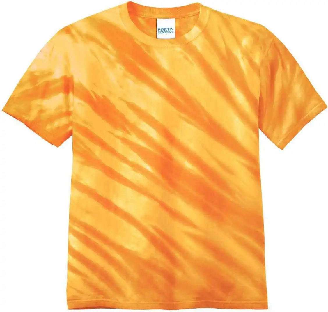 Port &amp; Company Pc148 Tiger Stripe Tie Dye Tee Gold
