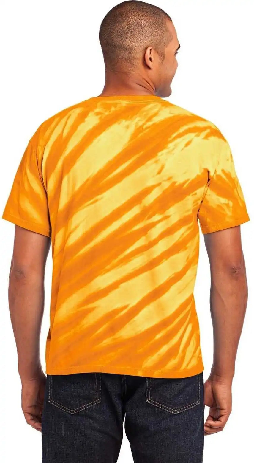 Port &amp; Company Pc148 Tiger Stripe Tie Dye Tee Gold