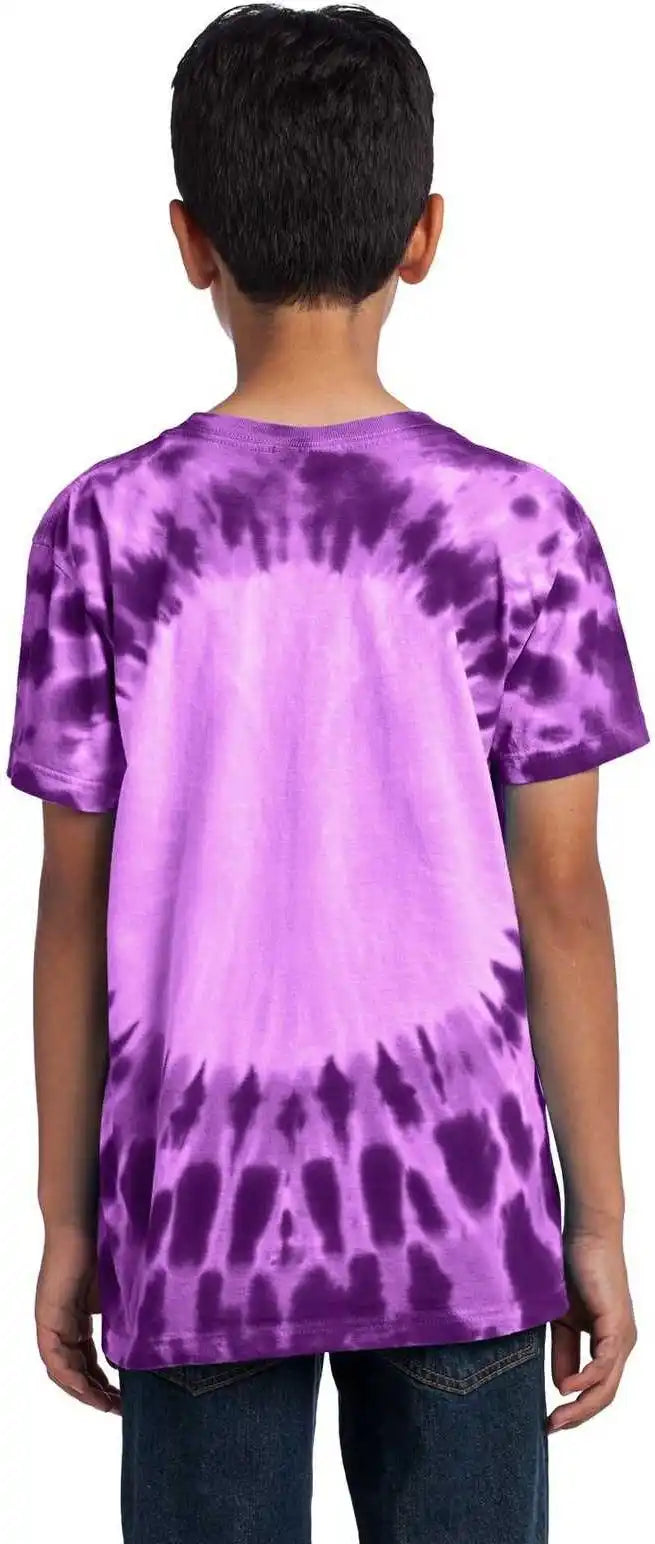 Port & Company Pc149y Youth Window Tie Dye Tee Purple