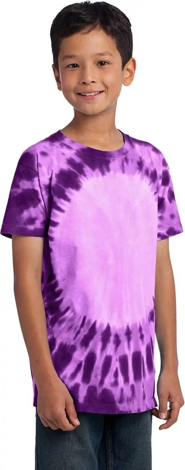 Port & Company Pc149y Youth Window Tie Dye Tee Purple