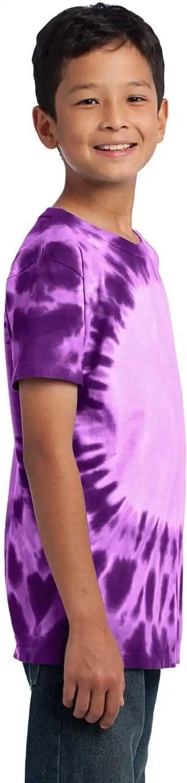 Port & Company Pc149y Youth Window Tie Dye Tee Purple