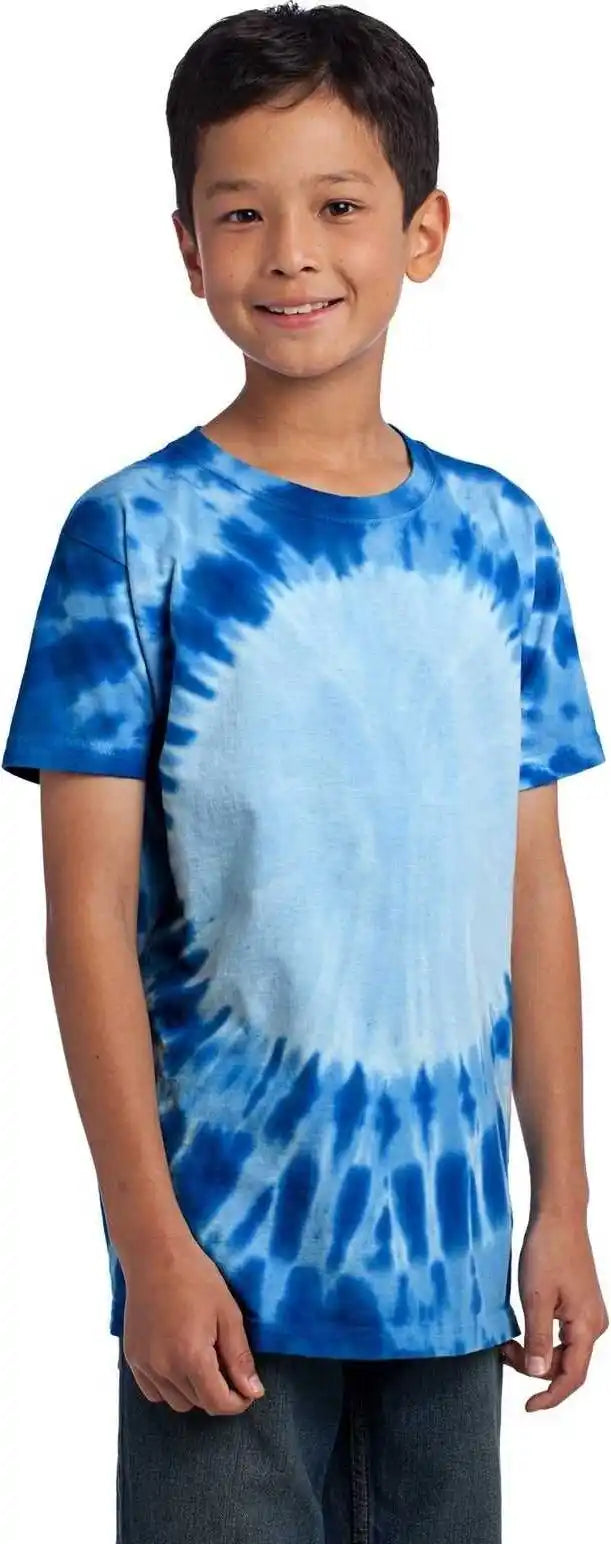 Port &amp; Company Pc149y Youth Window Tie-dye Tee - Royal