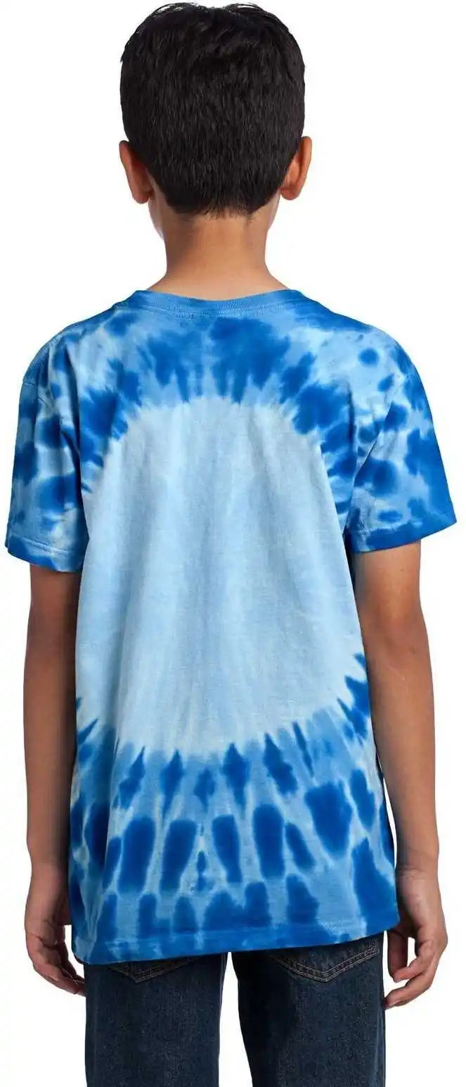 Port & Company Pc149y Youth Window Tie Dye Tee Royal