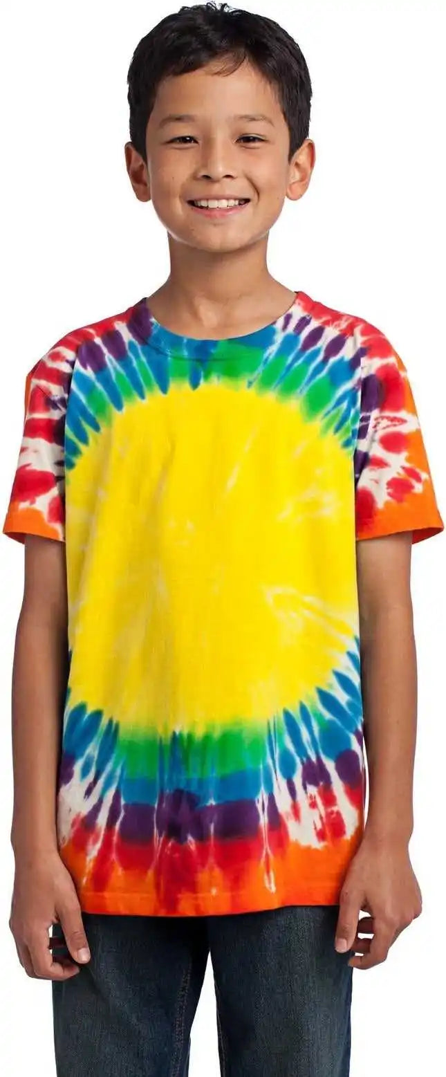 Port & Company Pc149y Youth Window Tiedye Tee - Rainbow