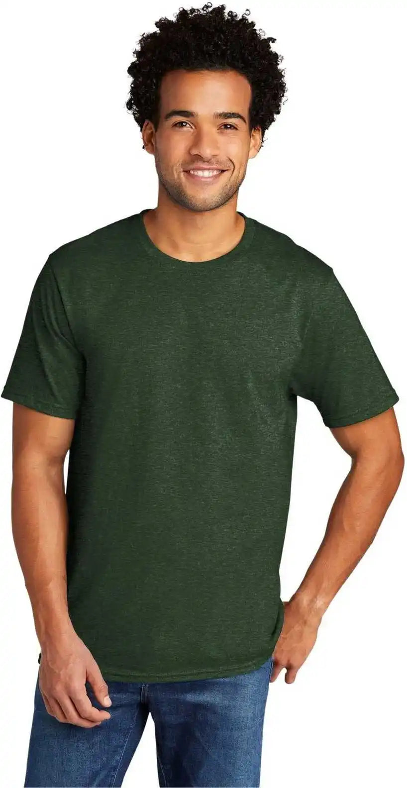 Port &amp; Company Pc330 Tri Blend Tee Forest Green Heather